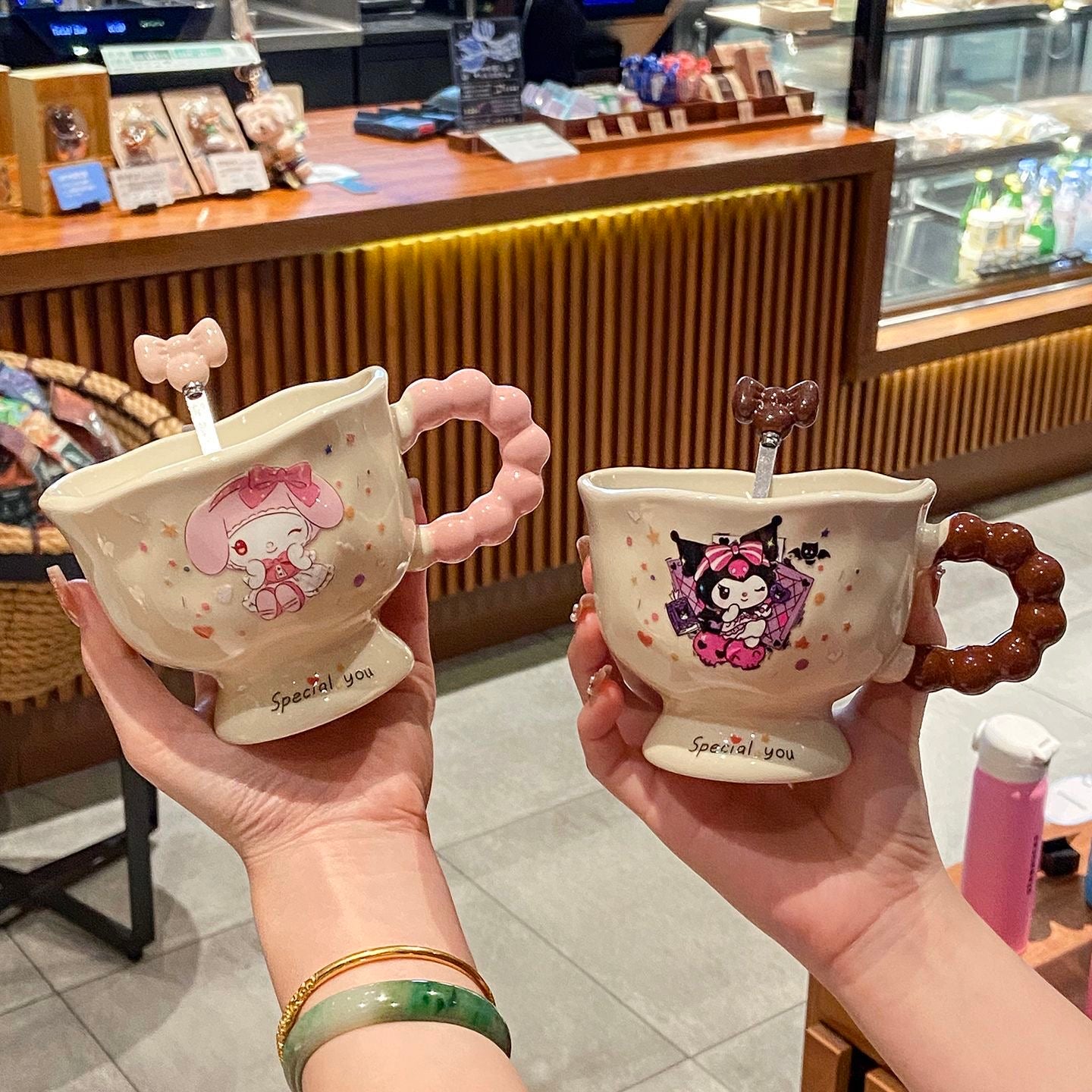 Sanrio mug ceramic water cup household drinking water office cup cute Melody series birthday gift