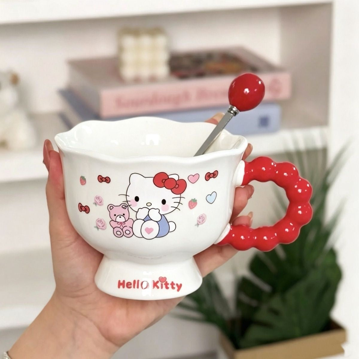 Popular cup gift box cute girl's heart ceramic mug girl's birthday gift good-looking gift water cup