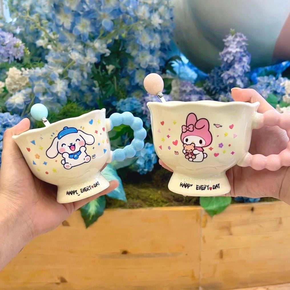 [Good-looking] Ceramic mug jade osmanthus dog couple birthday gift for girls and sisters gift pack