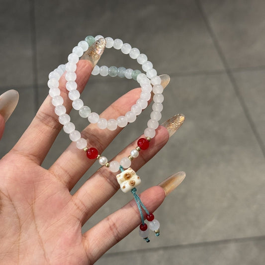 Double-loop cute cat's claw double-circle bracelet student finger soft text play bracelet sweet good-looking couple best friend gift