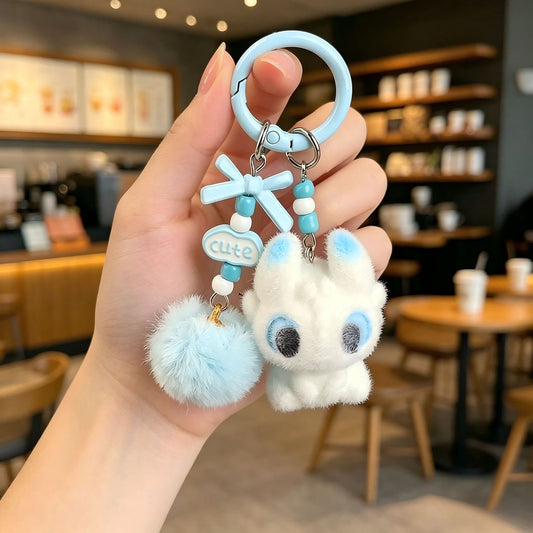 Cute Pom Pom Bow Couple Phone Lanyard, Toothless Light Fury Pendant, Creative Small Gift for Fans of How To Train Your Dragon