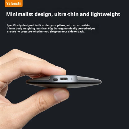 Ultra Thin Under Pillow Bone Conduction Speaker, Wireless Bluetooth Sleep Headphones, Ear-Free Comfort Sleep Sound Machine for Insomnia Relief