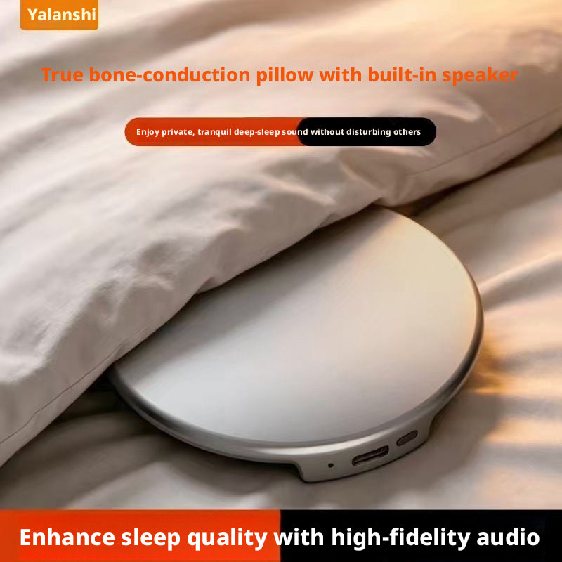 Ultra Thin Under Pillow Bone Conduction Speaker, Wireless Bluetooth Sleep Headphones, Ear-Free Comfort Sleep Sound Machine for Insomnia Relief