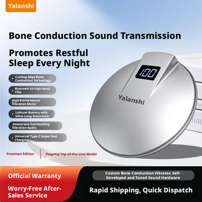 Ultra Thin Under Pillow Bone Conduction Speaker, Wireless Bluetooth Sleep Headphones, Ear-Free Comfort Sleep Sound Machine for Insomnia Relief