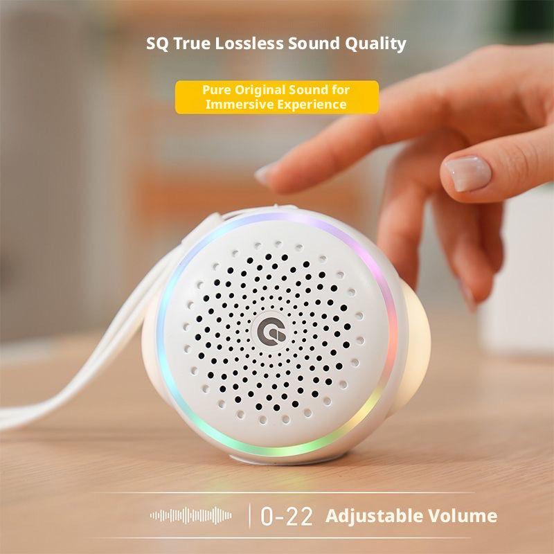 Portable White Noise Sleep Machine, Natural Rain & Wind Sounds Sleep Aid Device, Gentle Night Light, Soothing Lullaby Sound Machine for Insomnia Relief & Baby Calming