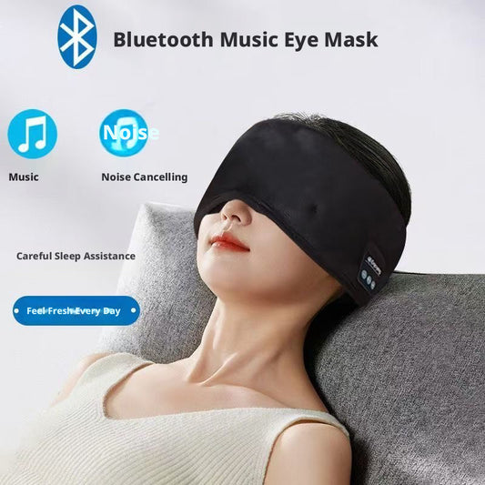 Wireless Rechargeable Bluetooth Sleep Mask Headphones, Full Blackout Light Blocking Eye Mask, Soft Comfort Music Sleep Headset for Travel, Dormitory, Insomnia Relief