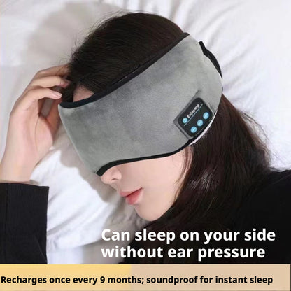 Wireless Rechargeable Bluetooth Sleep Mask Headphones, Full Blackout Light Blocking Eye Mask, Soft Comfort Music Sleep Headset for Travel, Dormitory, Insomnia Relief