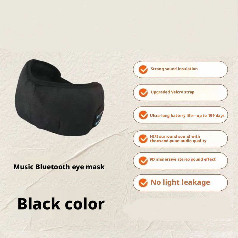 Wireless Rechargeable Bluetooth Sleep Mask Headphones, Full Blackout Light Blocking Eye Mask, Soft Comfort Music Sleep Headset for Travel, Dormitory, Insomnia Relief