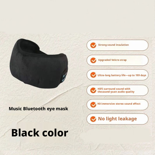 Wireless Rechargeable Bluetooth Sleep Mask Headphones, Full Blackout Light Blocking Eye Mask, Soft Comfort Music Sleep Headset for Travel, Dormitory, Insomnia Relief