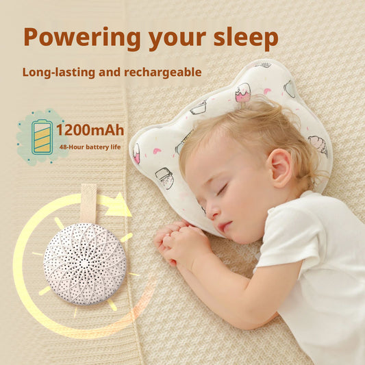 Baby White Noise Machine, 24 Soothing Sounds Portable Sleep Soother for Kids, Rechargeable Nursery Sound Machine with Lullabies, Travel Sleep Aid for Newborns