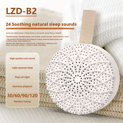 Baby White Noise Machine, 24 Soothing Sounds Portable Sleep Soother for Kids, Rechargeable Nursery Sound Machine with Lullabies, Travel Sleep Aid for Newborns