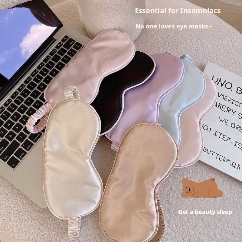 100% Blackout Double-Sided Silk Sleep Eye Mask, Soft Real Silk Blindfold for Nap, Office, Business Travel, Insomnia Relief Sleeping Aid