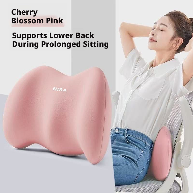 Ergonomic Lumbar Support Pillow for Sleeping, Memory Foam Waist Cushion for Bed, Lower Back Pain Relief Sleep Waist Pad for Side & Back Sleepers