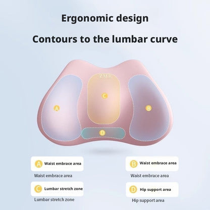 Ergonomic Lumbar Support Pillow for Sleeping, Memory Foam Waist Cushion for Bed, Lower Back Pain Relief Sleep Waist Pad for Side & Back Sleepers