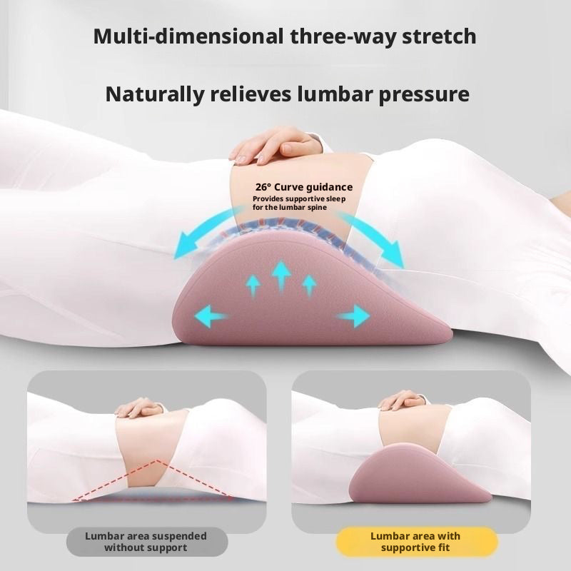 Ergonomic Lumbar Support Pillow for Sleeping, Memory Foam Waist Cushion for Bed, Lower Back Pain Relief Sleep Waist Pad for Side & Back Sleepers