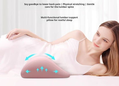 Ergonomic Lumbar Support Pillow for Sleeping, Memory Foam Waist Cushion for Bed, Lower Back Pain Relief Sleep Waist Pad for Side & Back Sleepers