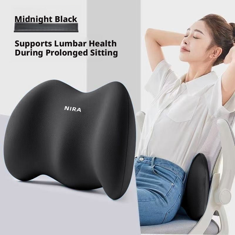 Ergonomic Lumbar Support Pillow for Sleeping, Memory Foam Waist Cushion for Bed, Lower Back Pain Relief Sleep Waist Pad for Side & Back Sleepers