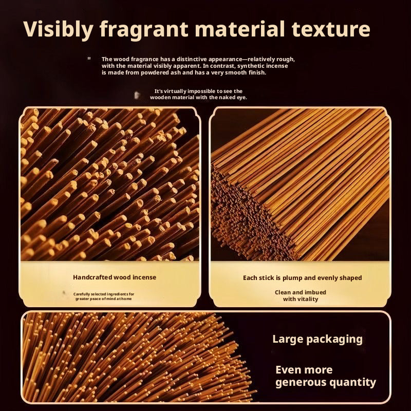 Handcrafted Natural Agarwood Incense Sticks, Gentle Long-Lasting Scent for Home Office Tea Time Relaxation