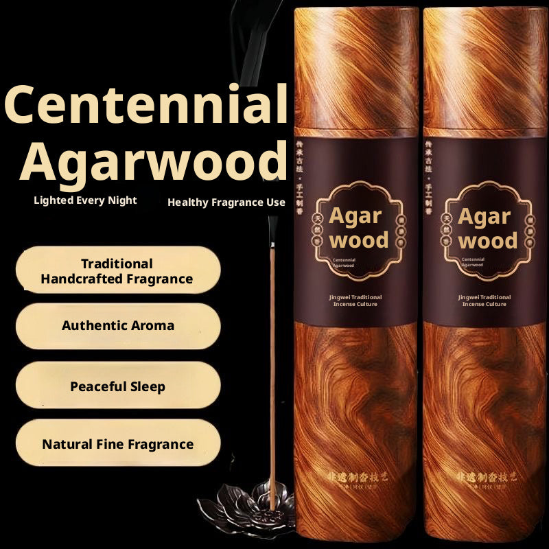 Handcrafted Natural Agarwood Incense Sticks, Gentle Long-Lasting Scent for Home Office Tea Time Relaxation